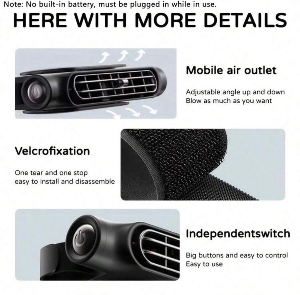 Ventilatori: Auto Autositz Ventilator 3 Stufen schwarz – Nuovo e nell'imballaggio originale da Emmenbrücke venduto da ShopDirect 2