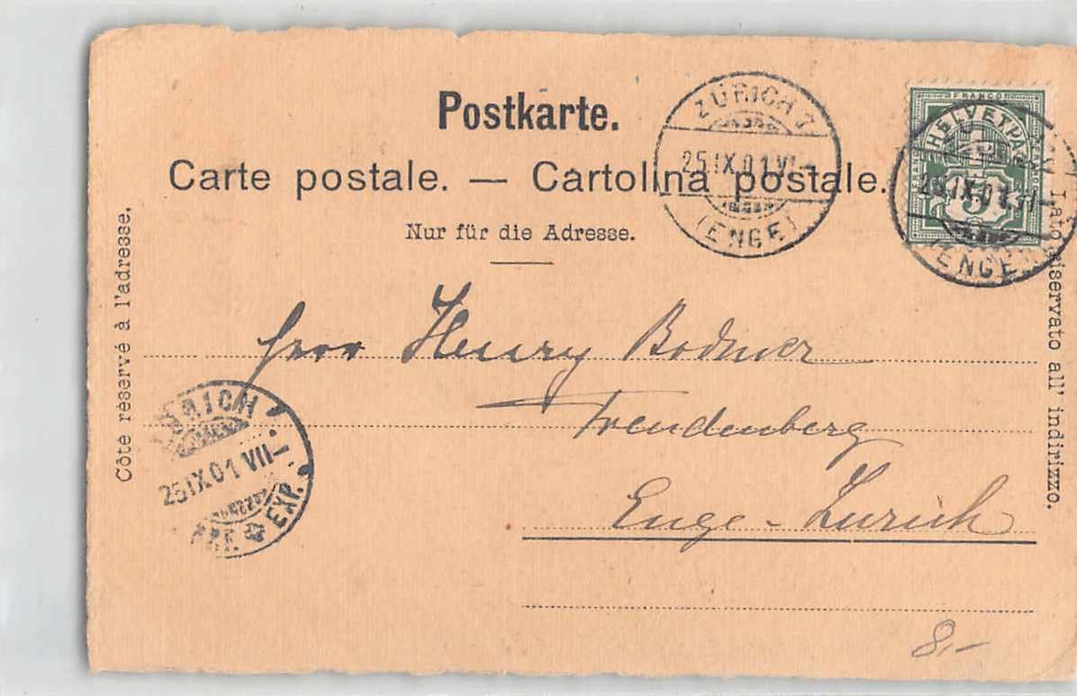 Cartoline postali: TOP Ansichtskarte: GRUSS von der AUSSTELLUNG 1901 – Usato da Winterthur venduto da SchatzchischtliWinti 1