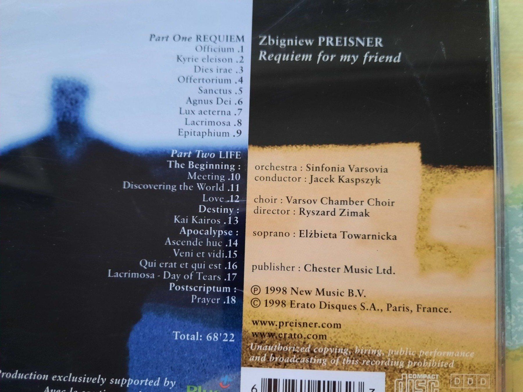 CDs: Cd Preisner - Requiem for my friend – Gebraucht aus Pully von bro_n52j 2