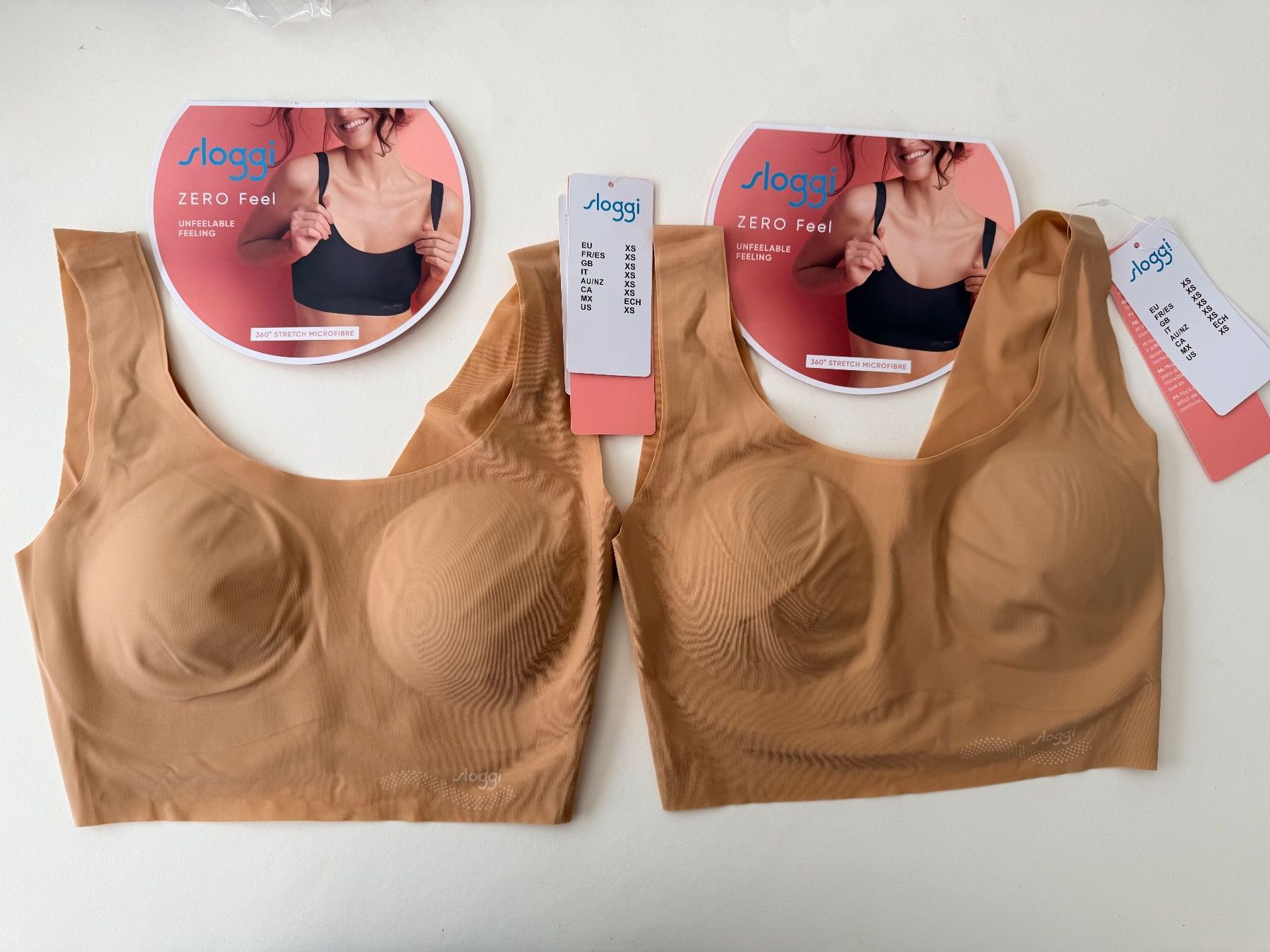 Sloggi Altra biancheria intima: SLOGGI, Top ZERO FEEL, Grösse XS, Farbe Hellbraun, 2 Stück – Nuovo e nell'imballaggio originale da Rudolfstetten venduto da gst_g7xl