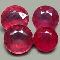 Rubin Lot 4 Stk 4.93ct Rot Oval Thailand beheizt