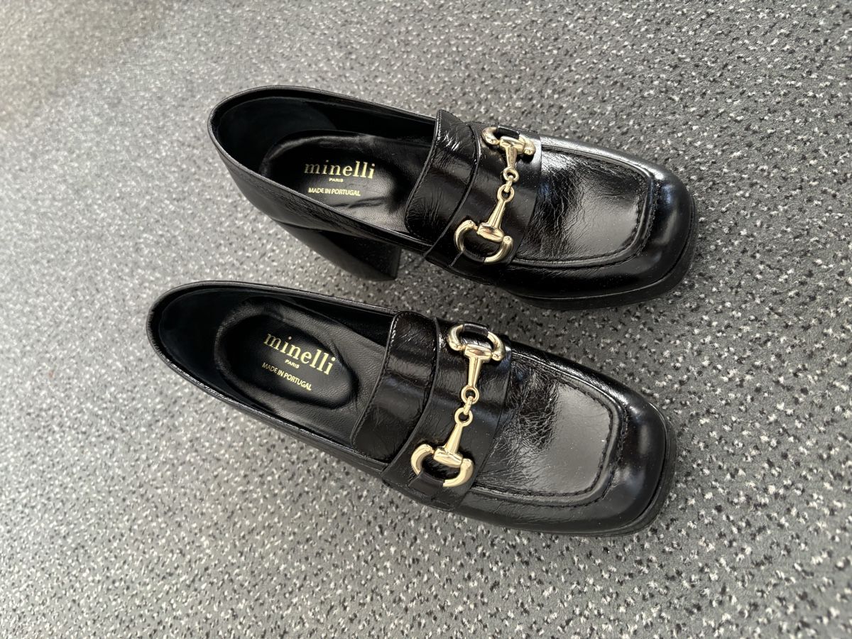 Scarpe da donna: Minelli mocassins à talons noirs – Usato da Genève venduto da td7 4