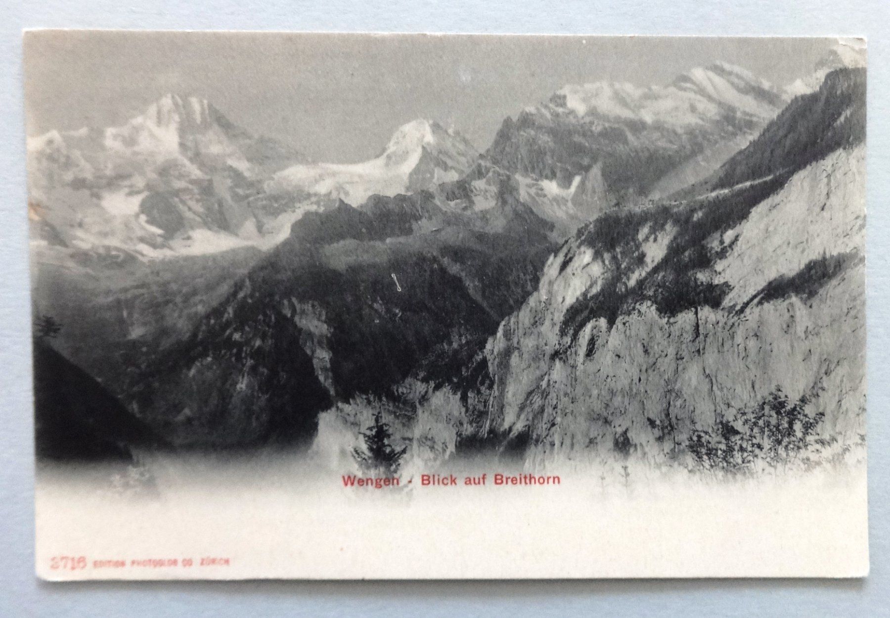 Cartoline postali: Wengen - Blick auf Breithorn – Usato da Fétigny venduto da Billy2miny