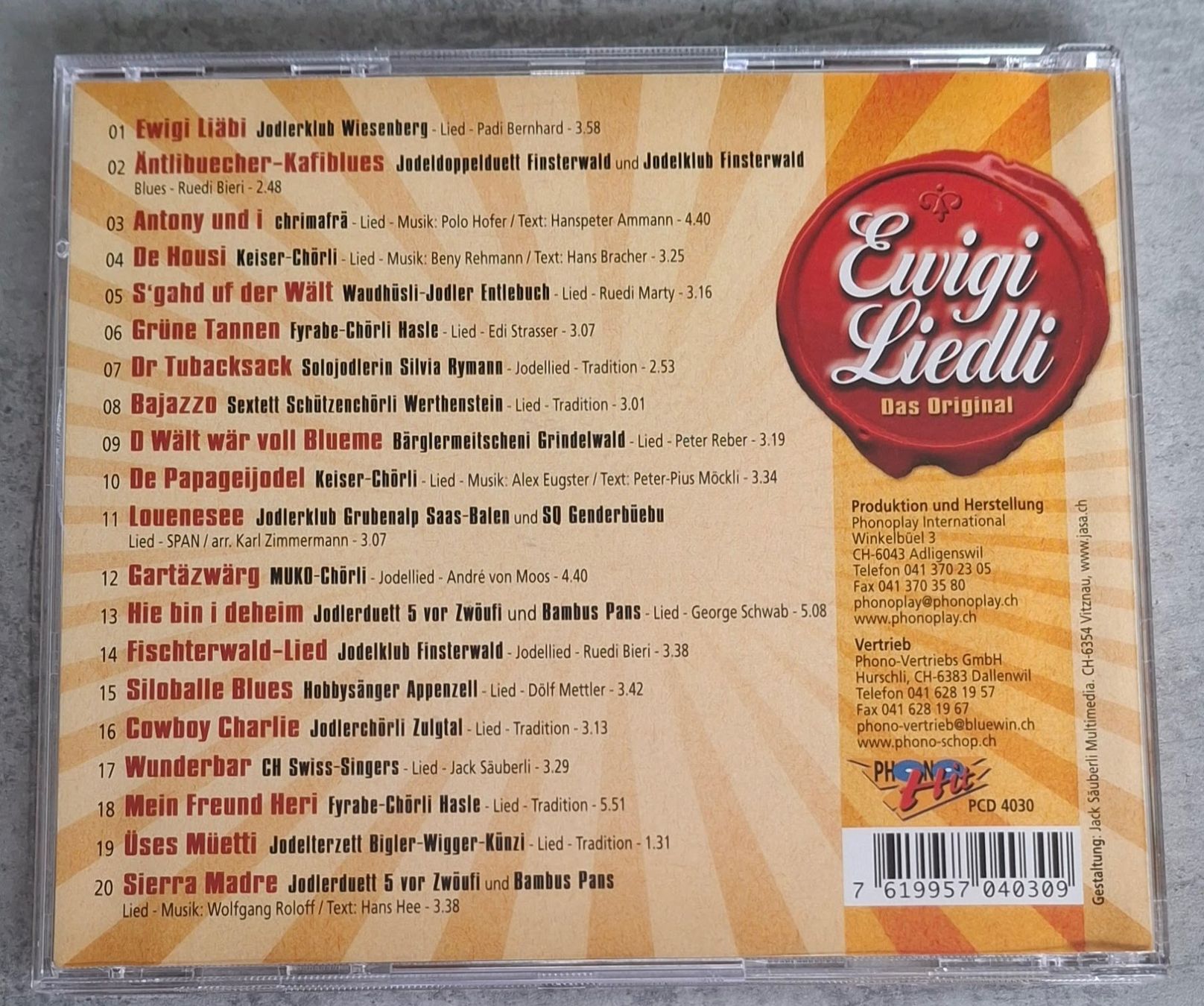 CD: Ewigi Liedli - Das Original – Usato da Reinach BL venduto da Chela04 1