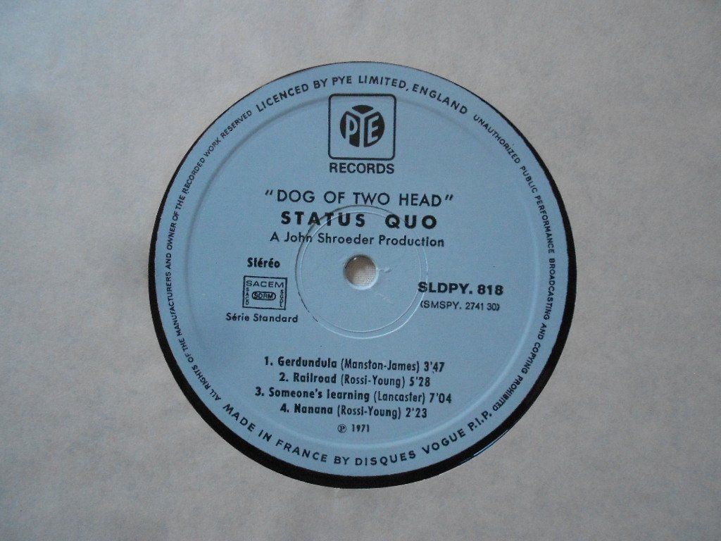 Vinyles: STATUS QUO  -  DOG OF TWO HEARD – D'occasion à Bex par Giorgiob 3