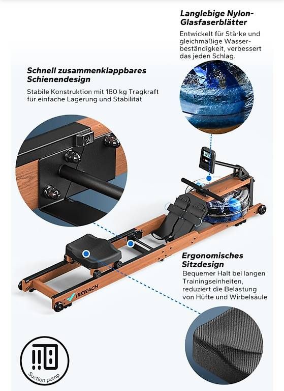 Hometrainer: Wasser Rudergerät aus Holz – Usato da Jonen venduto da mbe_w2zt 2