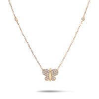 Collana in oro rosa 18k con diamanti naturali