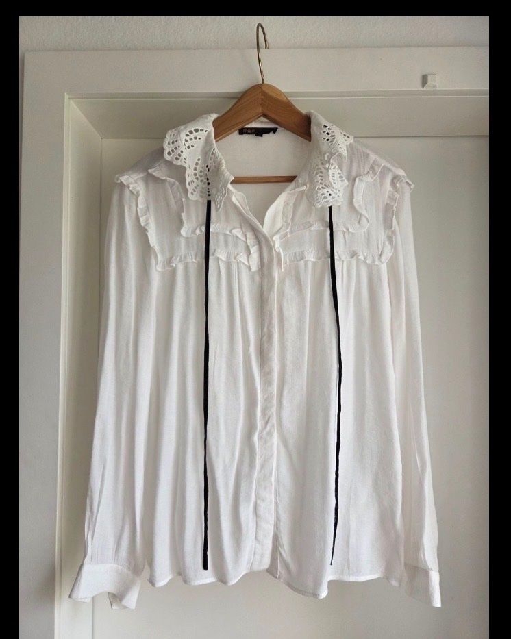 Maje Camicette: Maje Bluse Spitzen weiss – Usato da Regensdorf venduto da AHenter 1