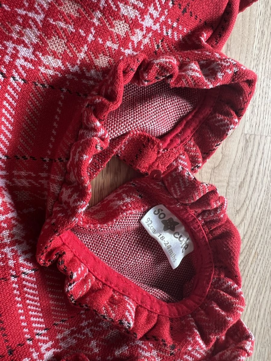 Vestiti & Gonne: Kleid So Cute Gr. 92 Rot kariert warm – Usato da Zollikerberg venduto da Huglina 3