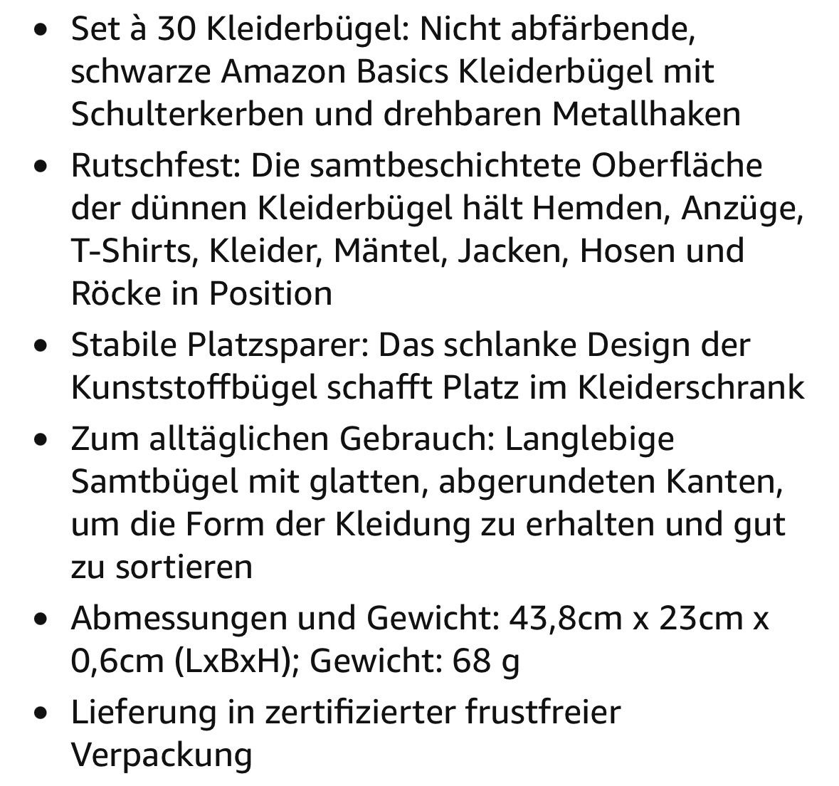 Kleiderbügel: Set à 30 schwarze Kleiderbügel – Neu (gemäss Beschreibung) aus Walkringen von familyiseli 1