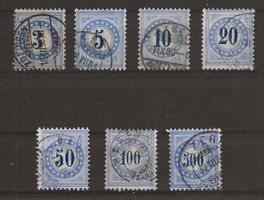 1878 : Porto Serie Nr. 3IIN - 9IIN : KP 385.--