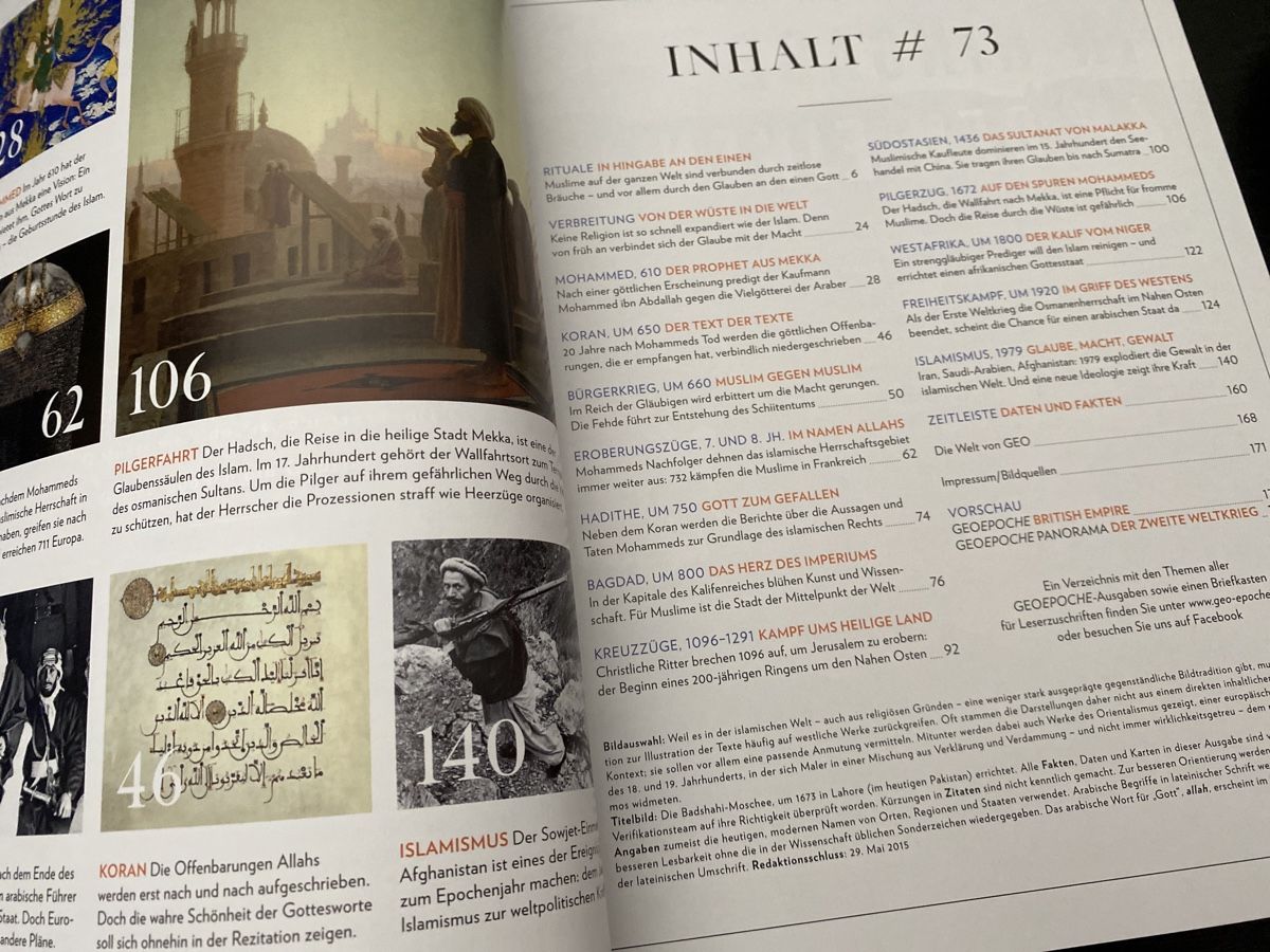Riviste & Magazine: Geo Epoche: Der Islam – Nuovo (secondo la descrizione) da Erlinsbach SO venduto da Silverstorm 1