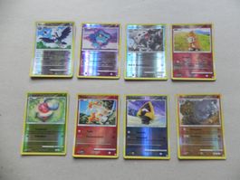 8 Pokémon Sammelkarten 2007 Text Deutsch 50-90 KP glänzend
