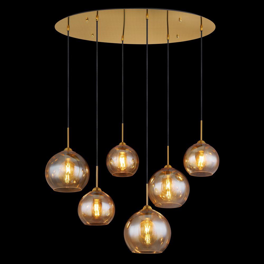 Lampadari & plafoniere: Pendelleuchte Glas, Amber, 98 cm x 48 cm – Nuovo (secondo la descrizione) da Kreuzlingen venduto da Smart-Light 3