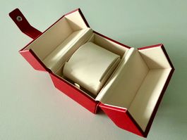 OMEGA current red leather service box (travel box), 2020's