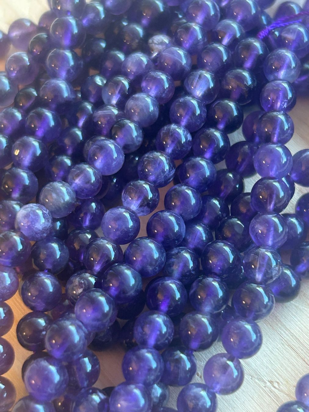 Minerali & Pietre curative: Strang echte Amethyst Level 1 beads 6 mm – Nuovo e nell'imballaggio originale da Niederrohrdorf venduto da Ytobi
