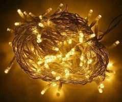 +100 LED LICHTERKETTE 10M - WARM-WEIß We