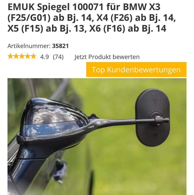 Emuk Accessori per altri veicoli: Wohnwagen Rückspiegel Emuk E71 – Usato da Schiers venduto da Ieqwbn 2
