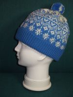 Handgestrickte Norwegen-Mütze (Neu)  70% Wolle, 30% Polyamid