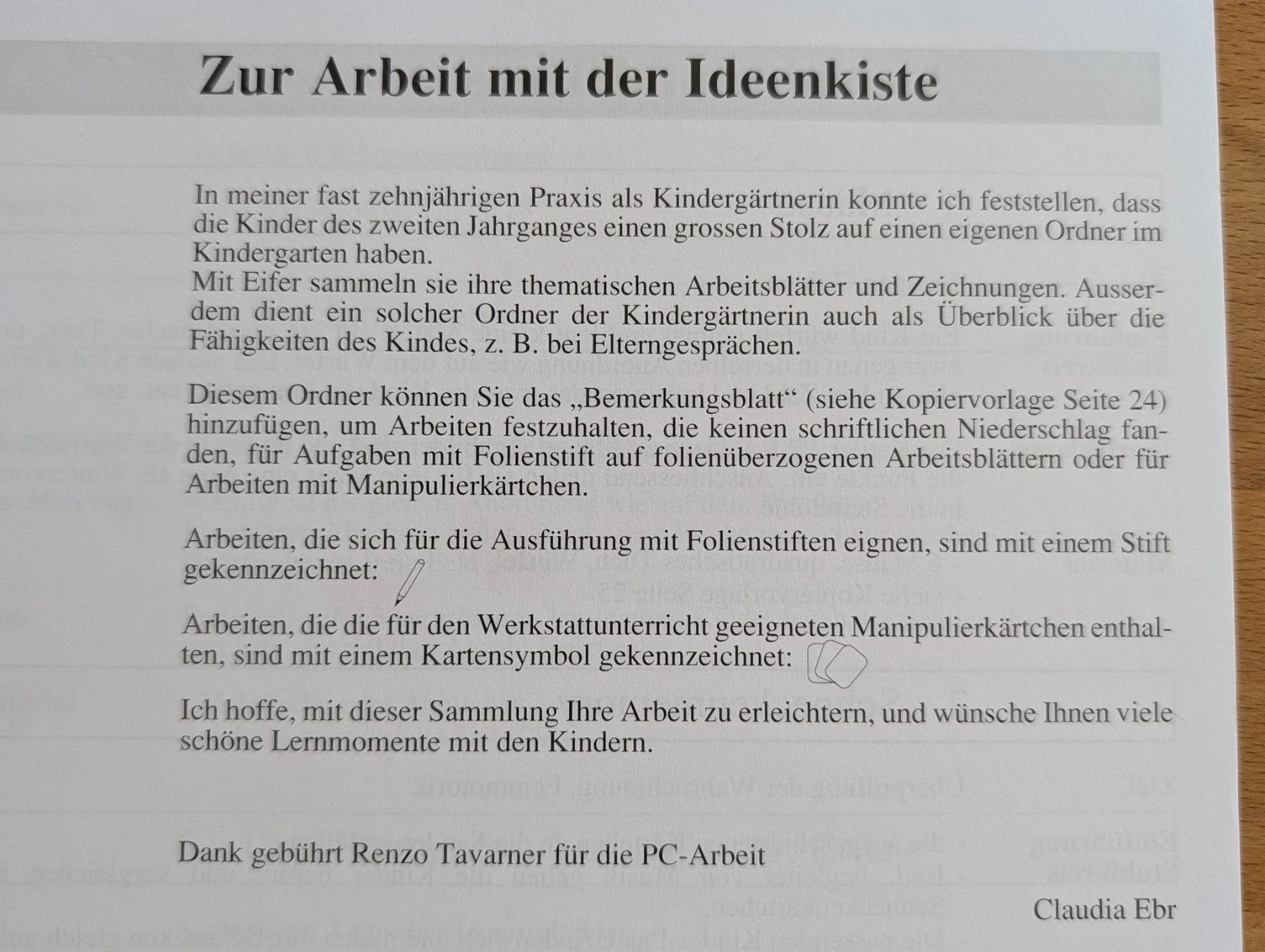Zeitschriften & Magazine: Ideenkiste Kindergarten von Claudia Ebr – Gebraucht aus Weite von Nur63 3