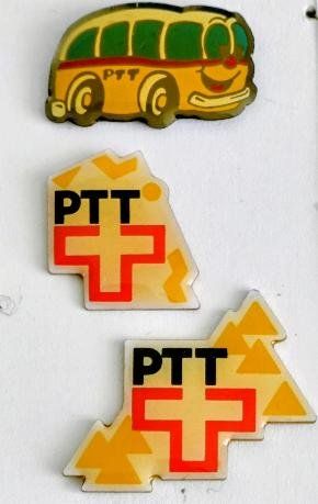 Placchette & Badge: 3 PTT Pins – Usato da Pfäffikon ZH venduto da Colacity