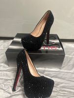 Elegante High Heels Pumps mit Strasssteinen Gr 34 Neu