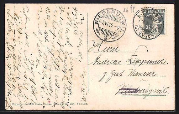 Cartoline postali: AK Gossau, Schloss Oberberg, 1919 – Usato da Berlin venduto da bartko-reher 1
