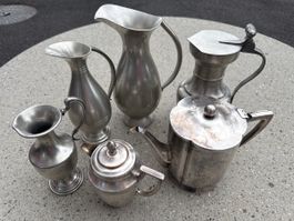 Grosses Antik & Vintage Konvolut Zinn SIGG Berndorf