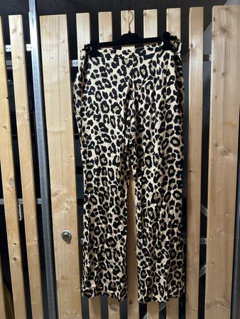 Satinhose mit Leoprint, Zara, Gr.XL