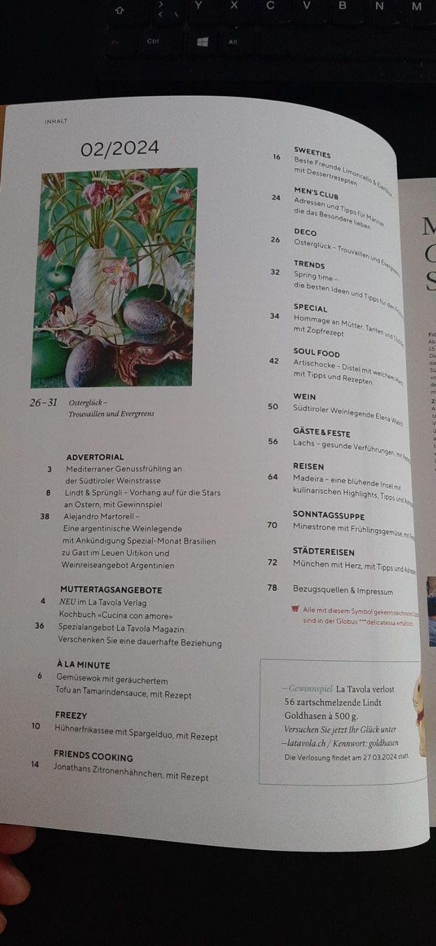 Revues & Magazines: La Tavola   2/2024 – Neuf (Voir description) à Affoltern am Albis par Sabinezc 1
