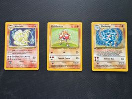 Base Set Trio Holo 🇬🇧 - Machamp Hitmonchan Ninetales