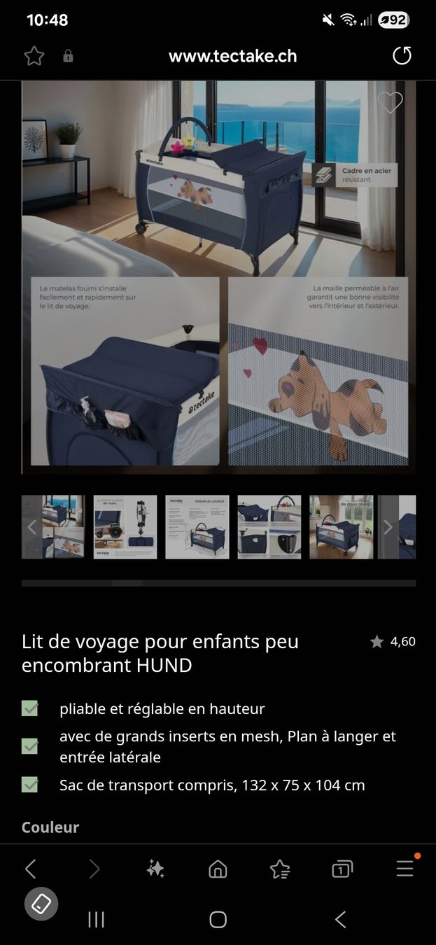 Letti: lit bébé neuf – Nuovo e nell'imballaggio originale da Yverdon-les-Bains venduto da enzine 1