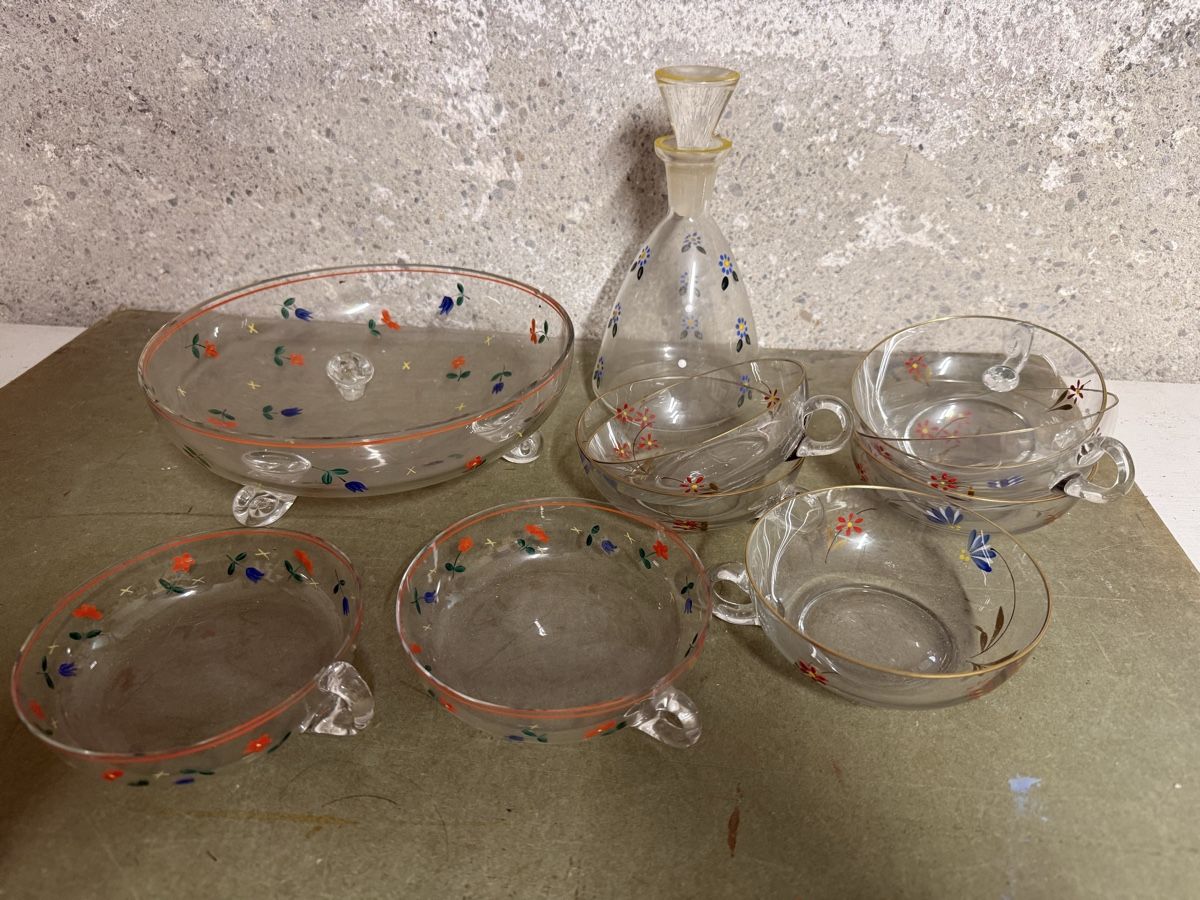 Gläser: Glas Set Blumen Motiv  – Gebraucht aus Birmenstorf AG von Pat_roll