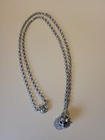 Klangkugel Engelsrufer Anhänger mit Kette Edelstahl mit Lava
