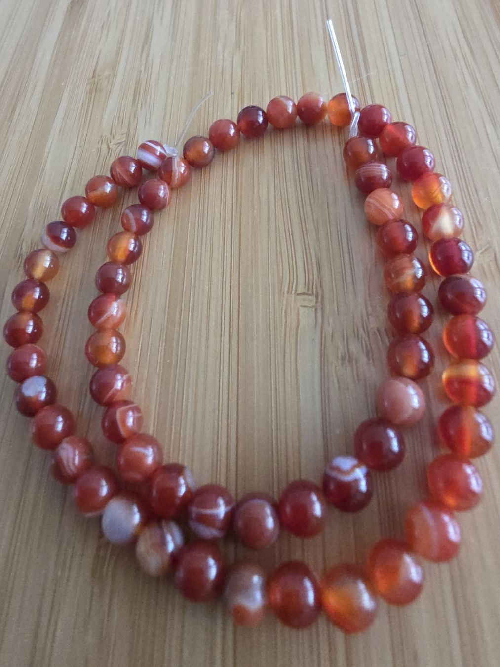 Minerali & Pietre curative: Sardonyx rot 6mm. Strang – Nuovo e nell'imballaggio originale da Menziken venduto da Mirager 2