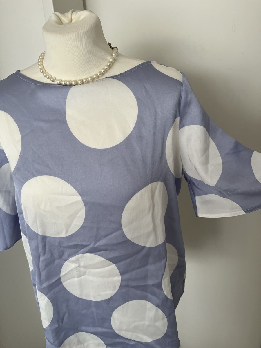 Mango Camicette: Mango Bluse, Grösse S, hellblau mit grossen Punkten – Nuovo (secondo la descrizione) da Rüfenacht venduto da lilly_67 1