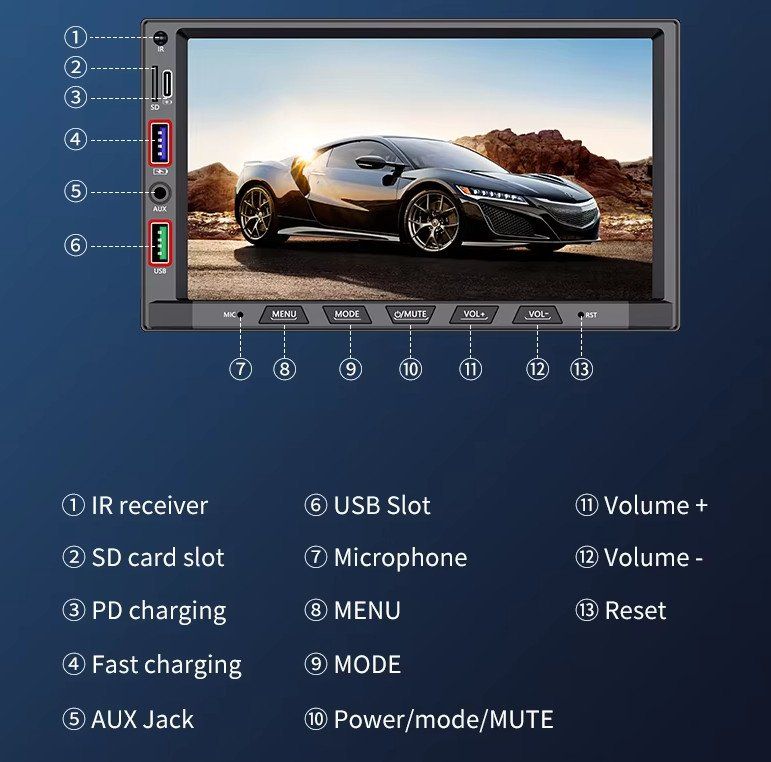 Radios: Autoradio 2DIN BX-449 - Bluetooth, Mirrorlink, USB, Aux – Neu und originalverpackt aus Corcelles-près-Payerne von FactoryofSound 7