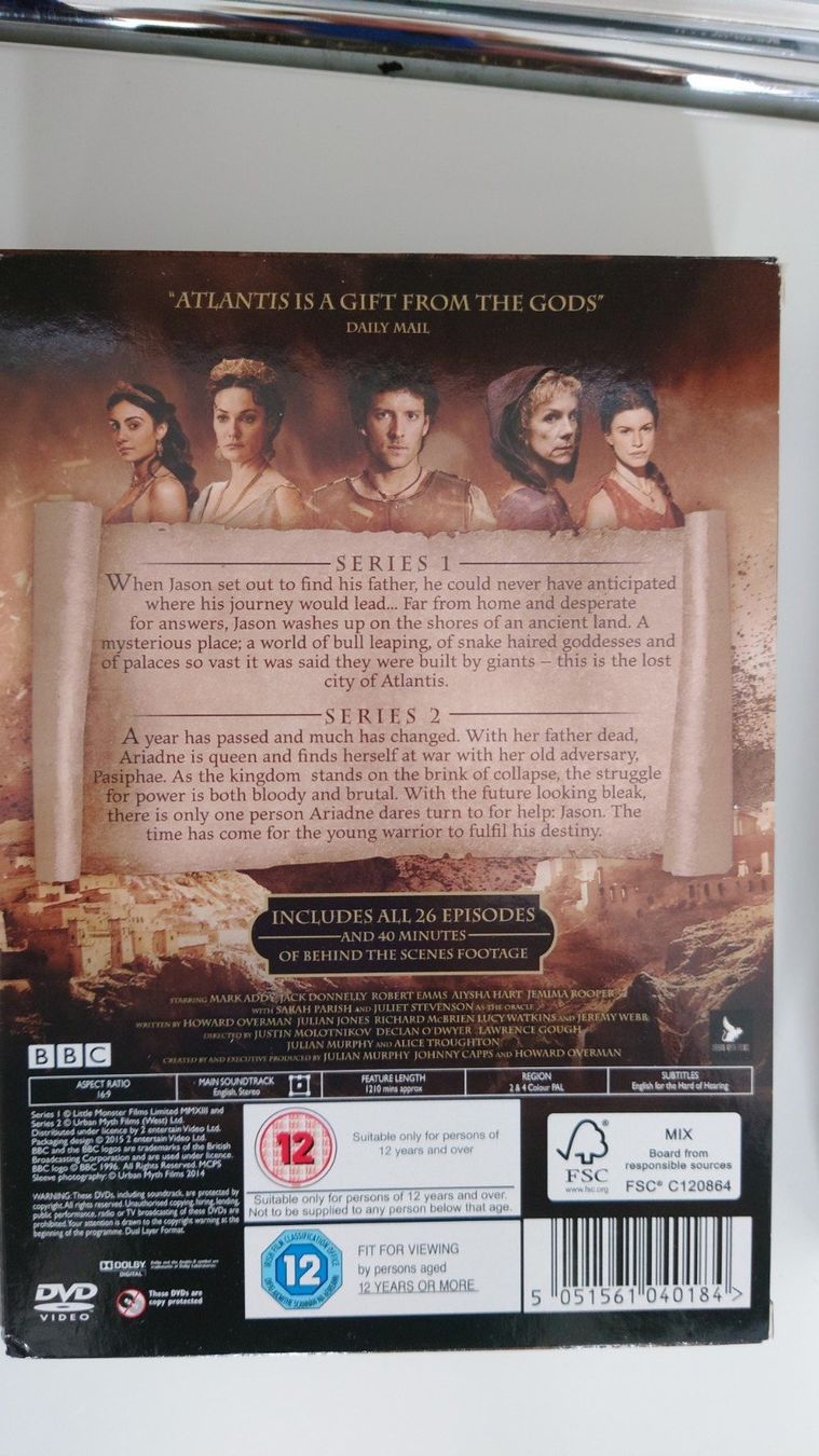 Tutti i DVDs: Atlantis - Series 1-2 Complete [DVD] – Usato da Choex venduto da the_designer 1