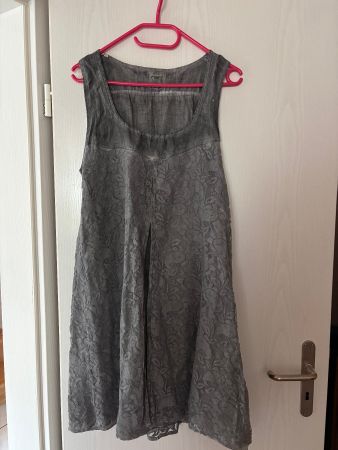 Kleid NILE SUNSET grau Spitzen-Look Grösse L guter Zustand