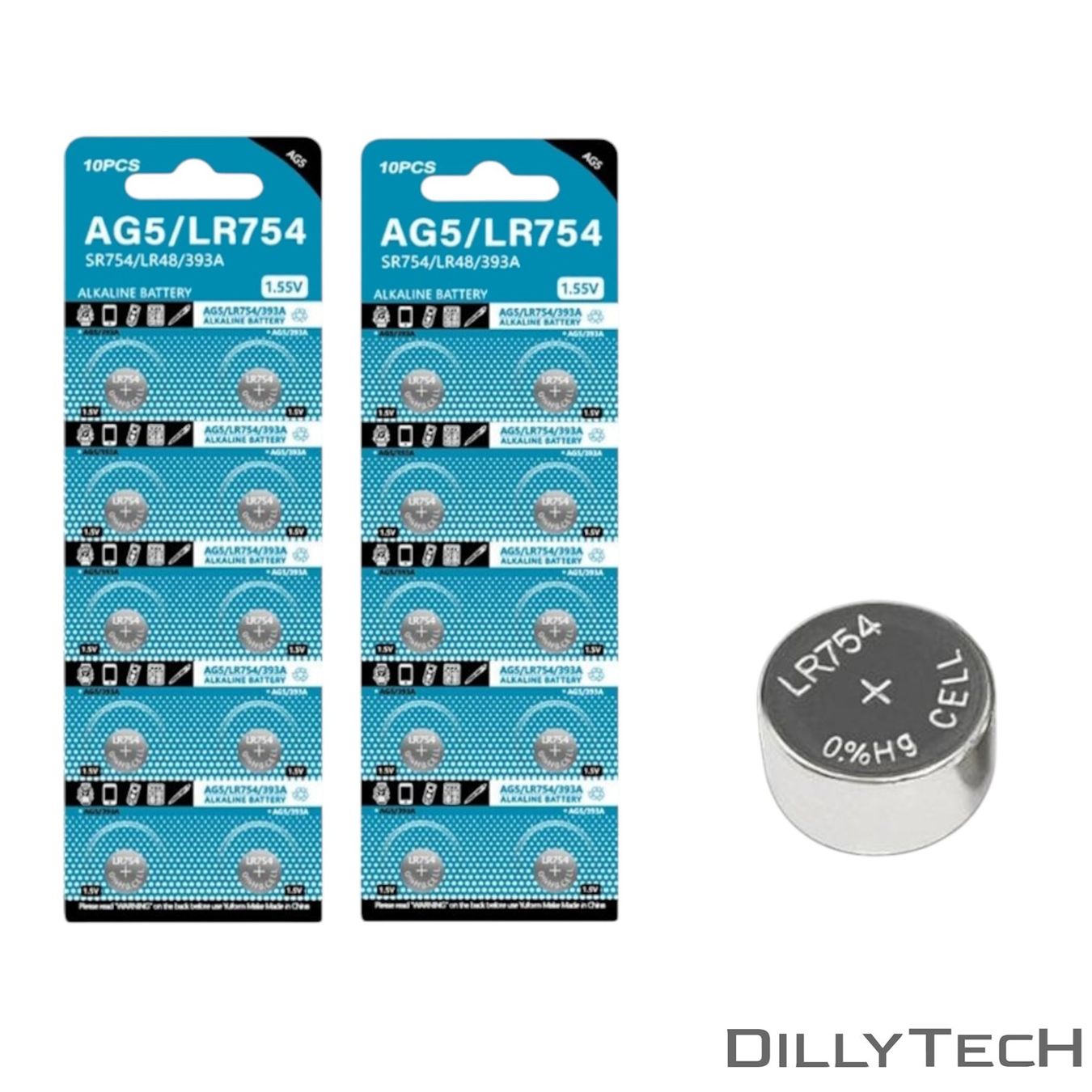 Caricatori & Batterie: DTecH AG5, LR48, 393 Knopfzellenbatterie - 10 Stk. – Nuovo e nell'imballaggio originale da Meilen venduto da DillyTecH 2