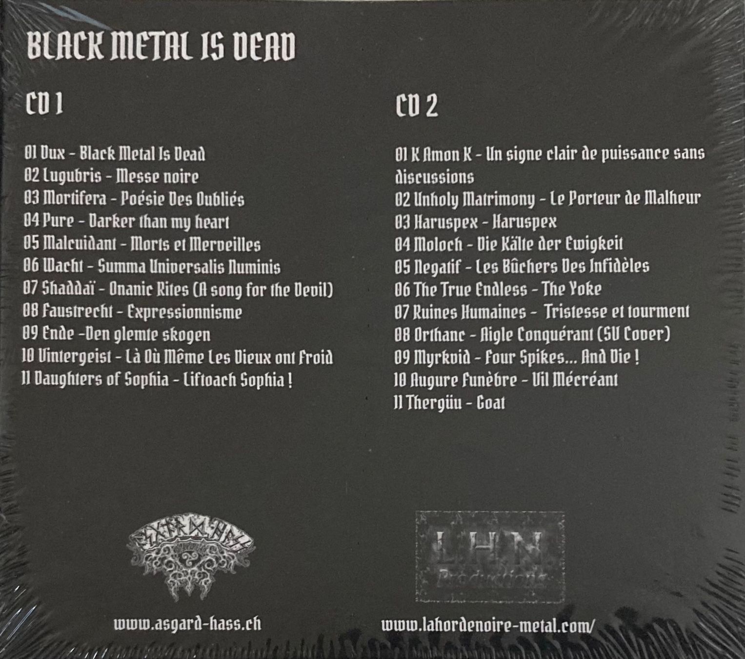 CD: ASGARD HASS - BLACK METAL IS DEAD – Nuovo e nell'imballaggio originale da Poliez-Pittet venduto da Newtown-Records 1