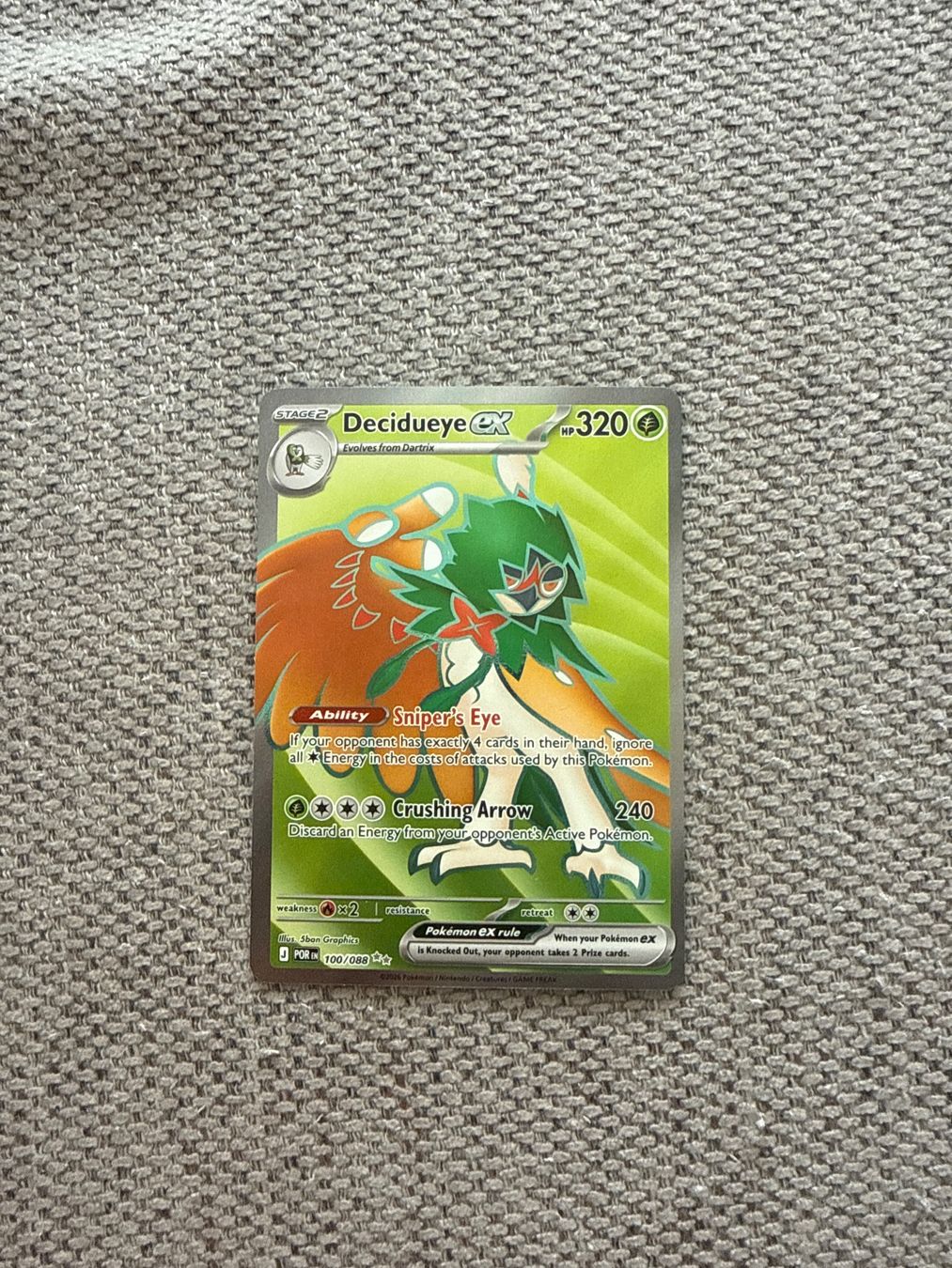 Pokémon Carte collezionabili: Perfect Orders: Decidueye EX - Top Zustand! – Nuovo (secondo la descrizione) da Zürich venduto da EL1992