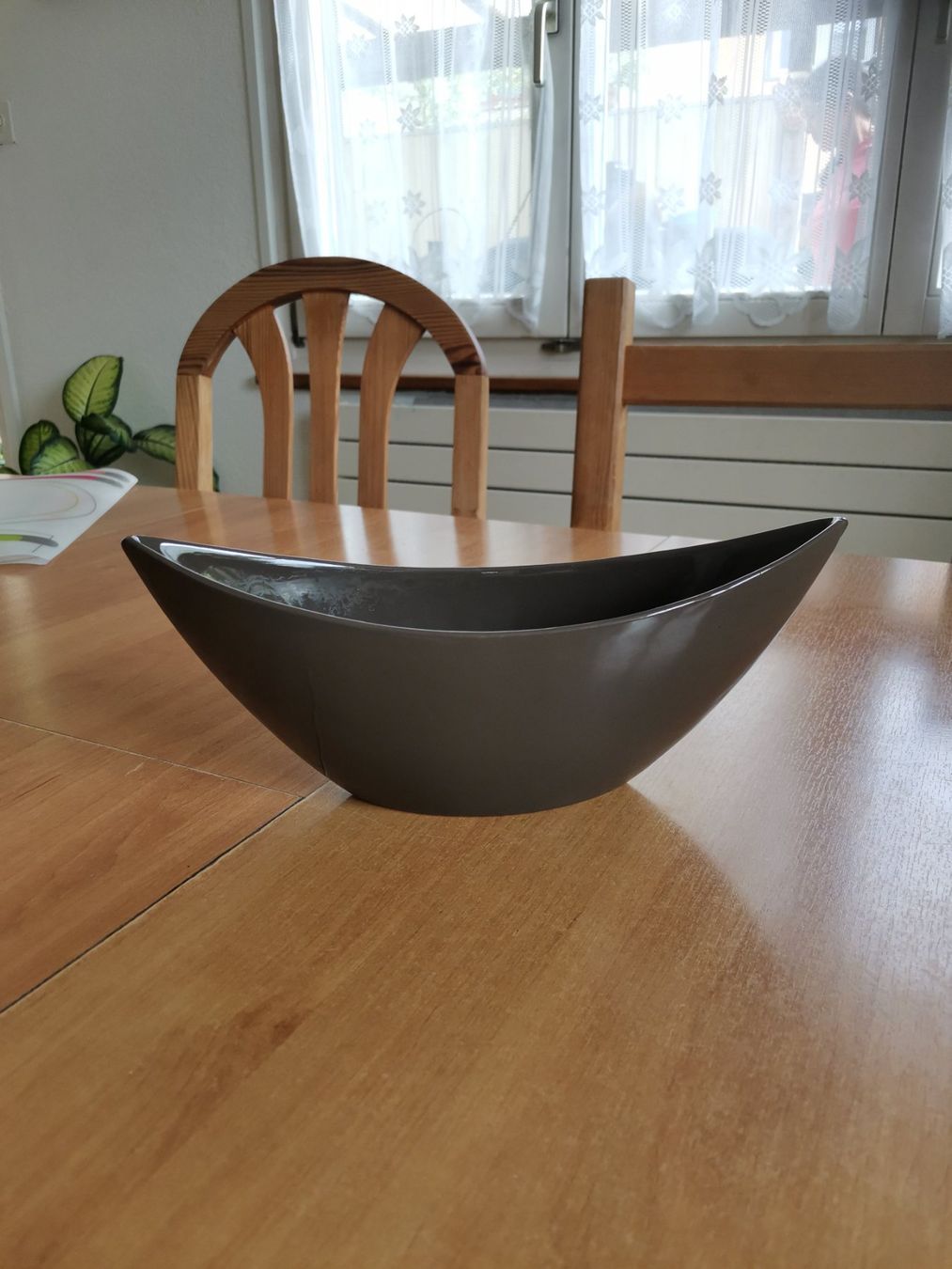 Pentole: Dekorative Schale bräunlich ca. 26 cm lang, 8cm breit – Usato da Füllinsdorf venduto da Panama75 1