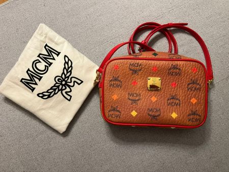 MCM Visetos Mini Bag – Cognac & Rot – Original