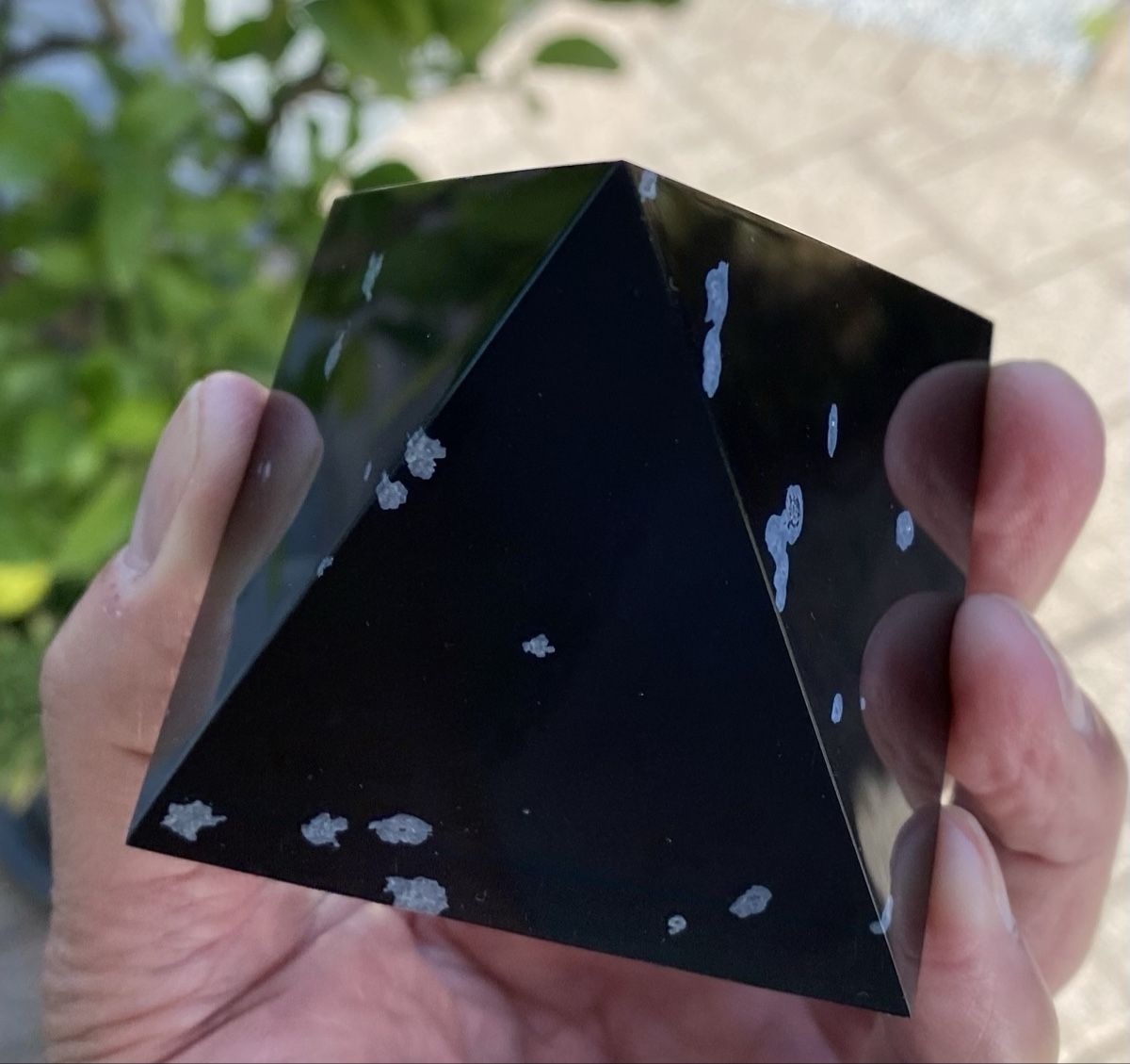 Minerali & Pietre curative: Sehr schöne Schneeflockenobsidian Pyramide  – Usato da Selzach venduto da 321compac 8