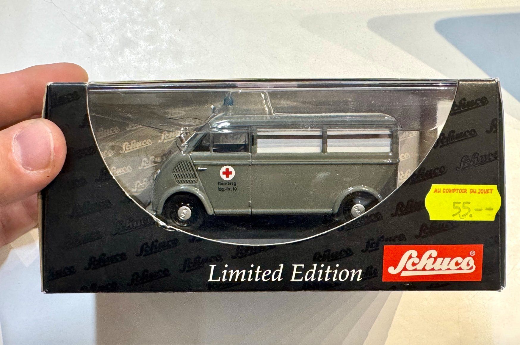 Schuco Modellbausätze & Standmodelle: Schuco 1/43. DKW schnellaster Bus 1954 "BRK". Réf. 02486 – Neu und originalverpackt aus Lausanne von Techobby