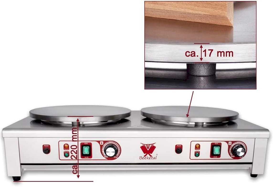 Attrezzatura professionale & Gastronomia: Beeketal BC40-2 Doppel-Crepesplatte – Nuovo e nell'imballaggio originale da Bottighofen venduto da zaap 5