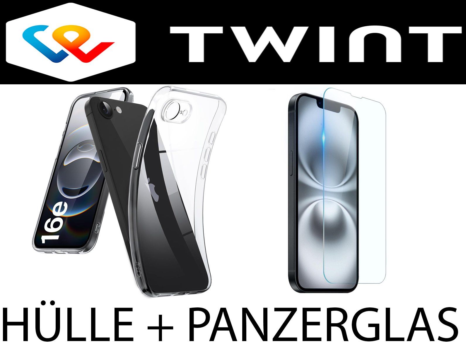 Cover & Protezioni schermo: iPhone 17e Hülle Etui CLEAR Case Cover + PANZERGLAS GLAS – Nuovo e nell'imballaggio originale da Volketswil venduto da coverandmore