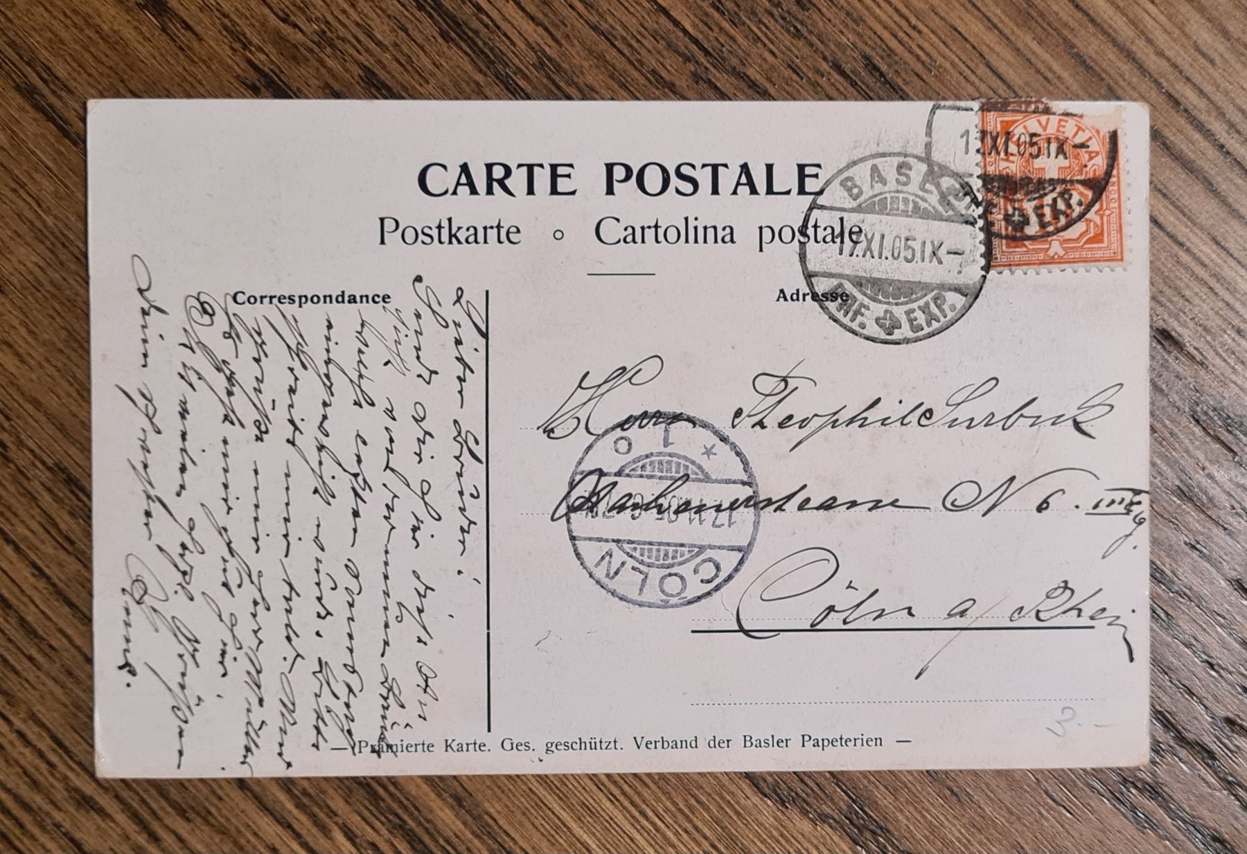 Cartoline postali: Basel Mittlere Rheinbrücke – Usato da Ebikon venduto da Donar50 1