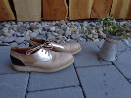 Halbschuhe von Homers Artisan beige-gold Gr. 40 - 400256